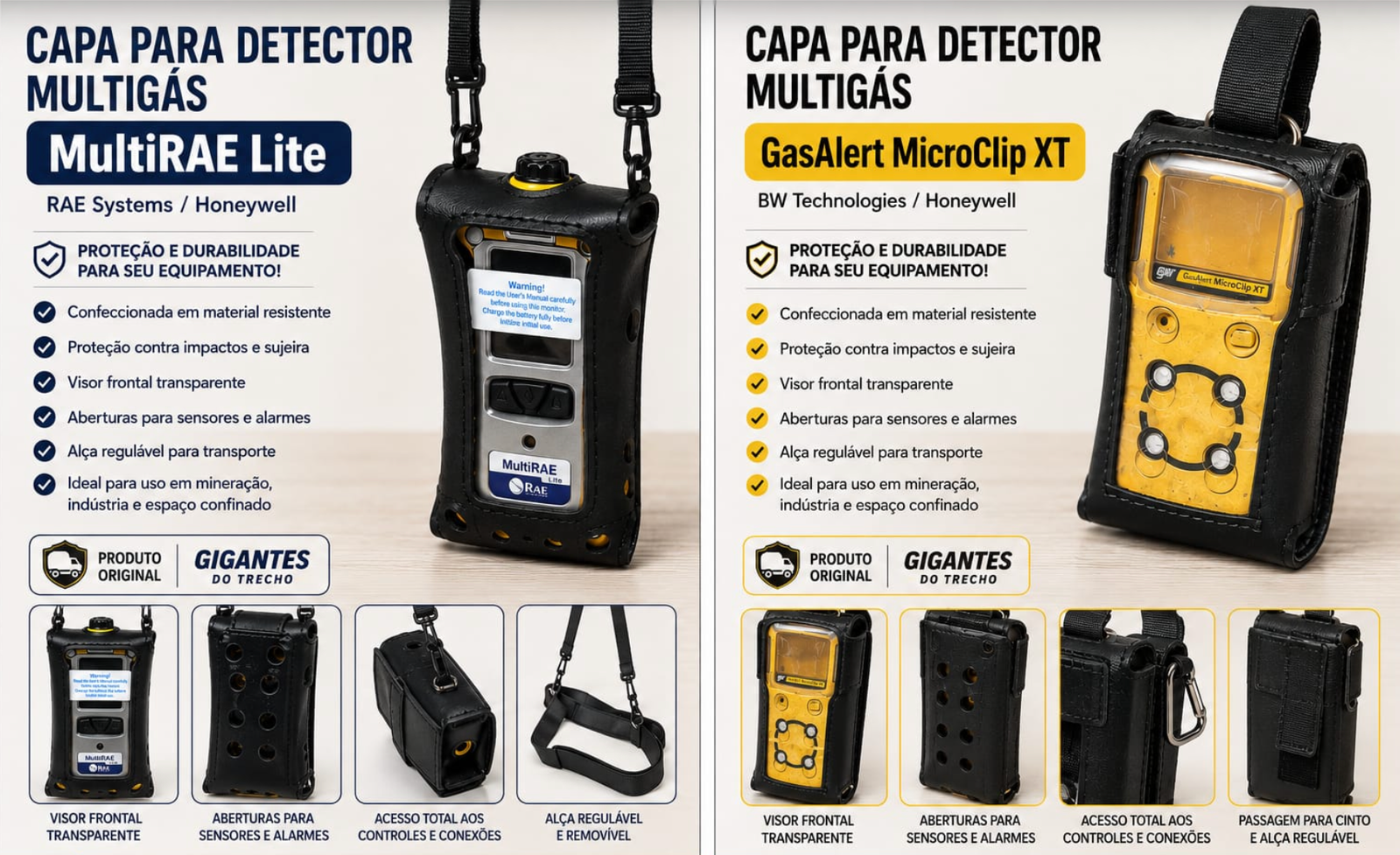 Capas para detector multigás
